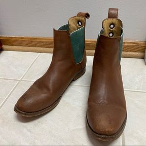 Free people brown and green boots
